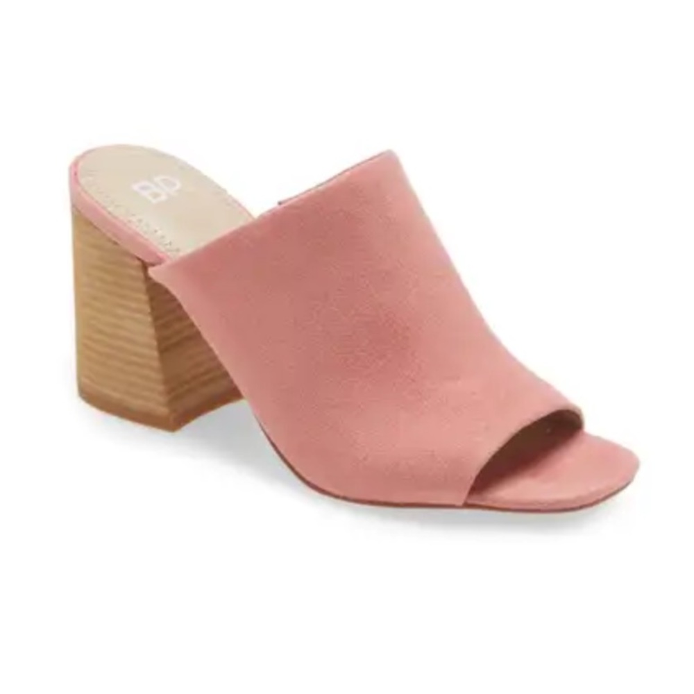 Pink BP suede mules